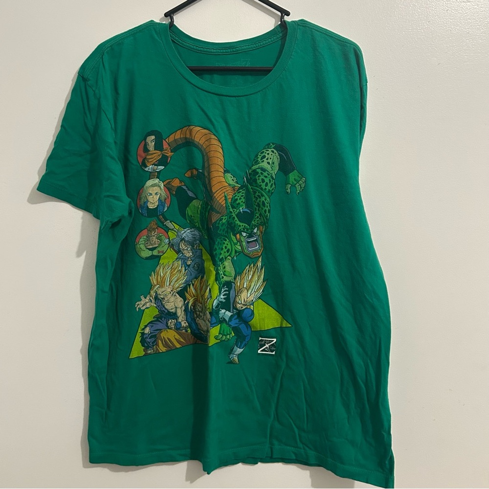 Dragon Ball Z Cell Saga T-Shirt Green Size XL Cotton